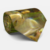 お湯からの水春緑 – 金ゴールド自然 ネクタイ (ロール)