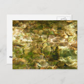 お湯からの水春緑 – 金ゴールド自然 ポストカード (正面/裏面)