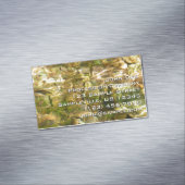 お湯からの水春緑 – 金ゴールド自然 マグネット名刺 (インサイチュ)