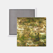 お湯からの水春緑 – 金ゴールド自然 マグネット (正面/裏面)