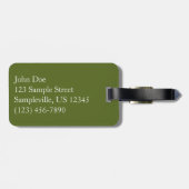 お湯からの水春緑 – 金ゴールド自然 ラゲッジタグ (裏面横)