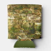 お湯からの水春緑 – 金ゴールド自然 缶クーラー (裏面)