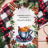 お湯割りアップルサイダー オーダーメイド クリスマス キッチンタオル