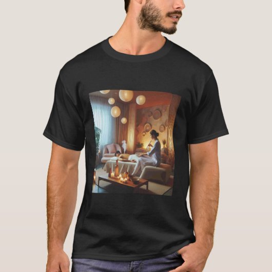 お灸鍼治療が大好き Tシャツ (正面)