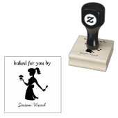 お焼いた前の名前をカスタムするスタンプ ラバースタンプ (押印)