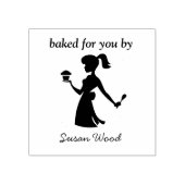 お焼いた前の名前をカスタムするスタンプ ラバースタンプ (インプリント)