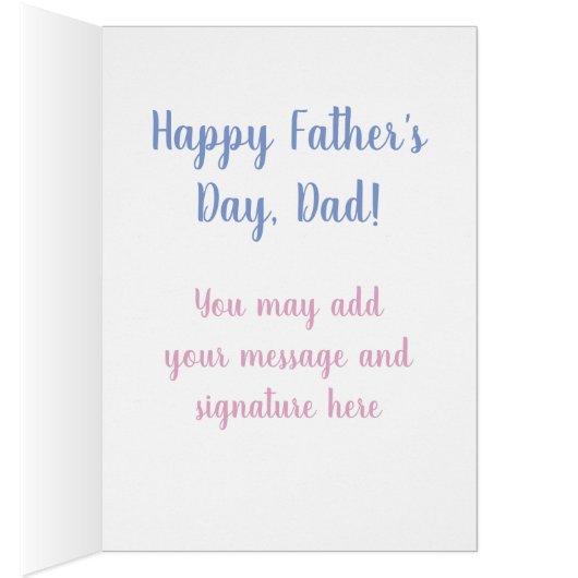 お父おもしろいさんの日のあいさつカード (内側 (右))