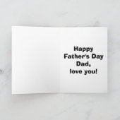 お父おもしろい様の日のユーモアグリーティングカード カード (内部)