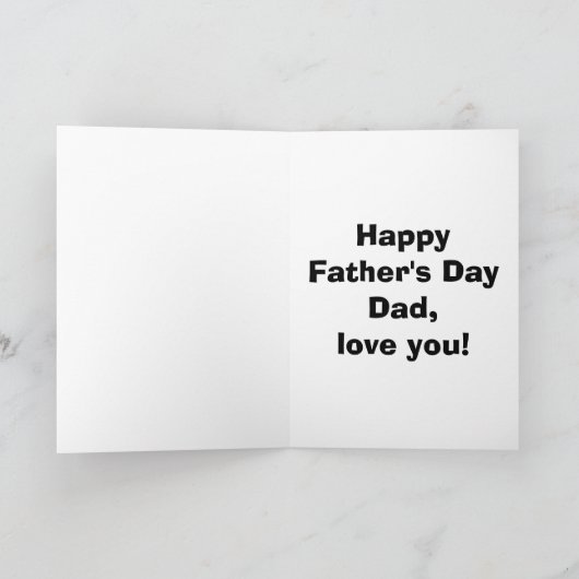 お父おもしろい様の日のユーモアグリーティングカード カード (内部)