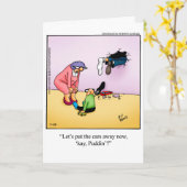 お父おもしろい様の日のユーモアグリーティングカード カード (黄色い花)