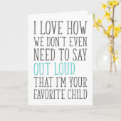 お父お気に入りのさんの日おもしろいよ カード (黄色い花)