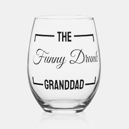お父さおもしろいん父親の日のおじいちゃんプレゼント ステムなしワイングラス