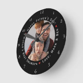 お父さんありがとう 世界で一番素敵なおじいちゃん クールでトレンディー ラウンド壁時計 (傾斜)