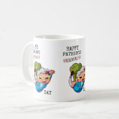 お父さんおならの日おもしろおならジョーク コーヒーマグカップ (正面左)