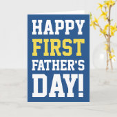 お父さんおめでとうございます カード (黄色い花)