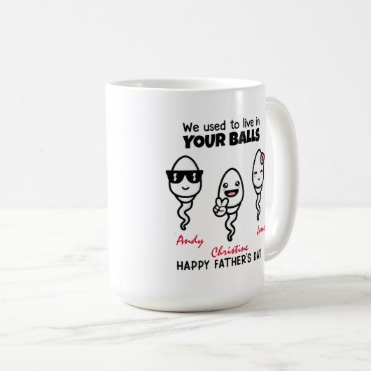 お父さんおめでとう コーヒーマグカップ (正面右)