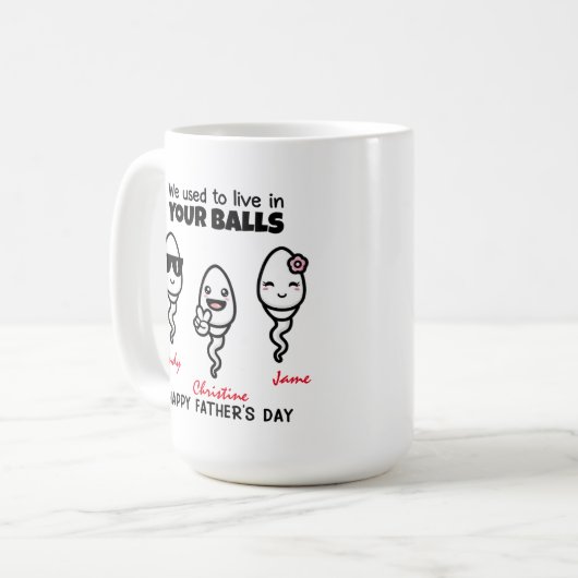 お父さんおめでとう コーヒーマグカップ (正面左)