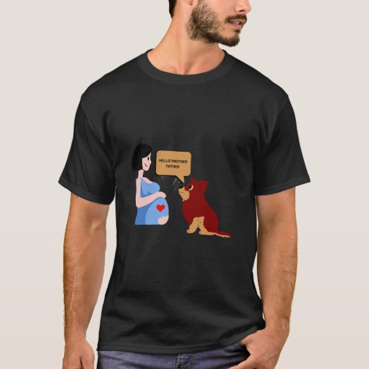お父さんお母さんこんにちはTシャツ Tシャツ (正面)
