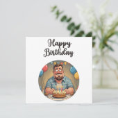 お父さんお誕生日おめでとう Funny カード (スタンド正面)