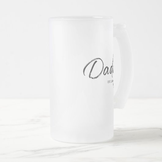 お父さんが定年のカスタムお父さんの日 フロストグラスビールジョッキ (正面右)