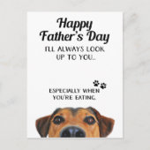 『お父さんたちに目をおもしろい向けて』ドッグから届いたハガキ ポストカード (正面)