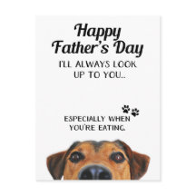 『お父さんたちに目をおもしろい向けて』ドッグから届いたハガキ