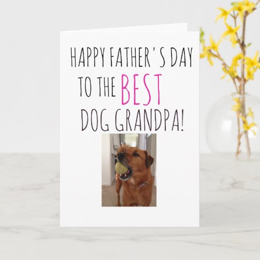 お父さんたちのデイカードが犬から犬へのおじいちゃん カード (黄色い花)