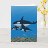 お父さんってクジラみたい! カード (黄色い花)
