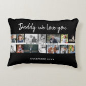 お父さんとキッズファミリーパパ14フォトコラージュ アクセントクッション (裏面)