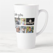 お父さんとキッズファミリーパパ14フォトコラージュ カフェラテマグ (右)