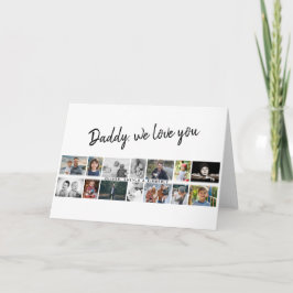 お父さんとキッズファミリーパパ14フォトコラージュ カード