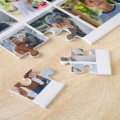 お父さんとキッズファミリーパパ14フォトコラージュ ジグソーパズル (側面)