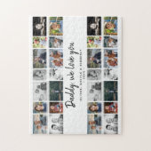 お父さんとキッズファミリーパパ14フォトコラージュ ジグソーパズル (縦)