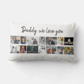 お父さんとキッズファミリーパパ14フォトコラージュ ランバークッション (裏面)