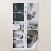 お父さんとキッズファミリーパパ6 Photo Collage ビーチタオル (正面)