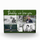 お父さんと子供と家族のパパコラージュ フォトブロック (正面)