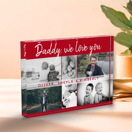 お父さんと子供と家族のパパコラージュ フォトブロック