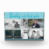 お父さんと子供と家族のパパコラージュ フォトブロック (正面)