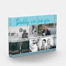 お父さんと子供と家族のパパコラージュ フォトブロック