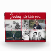 お父さんと子供と家族のパパコラージュ フォトブロック (正面)