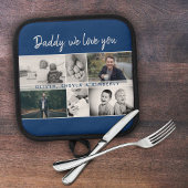 お父さんと子供と家族のパパコラージュ 鍋敷き