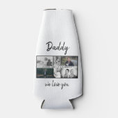 お父さんと子供と家族のパパ写真コラージボット ボトルクーラー (正面)