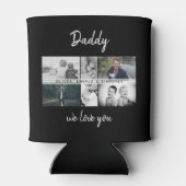 お父さんと子供と家族のパパ写真コラージュ缶 缶クーラー (裏面)