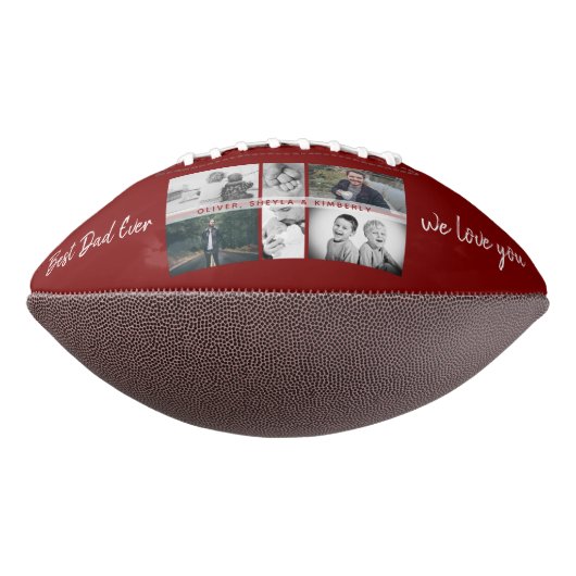 お父さんと子供と家族のパパ写真コラージュ アメリカンフットボール (回転270)