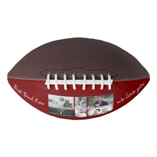 お父さんと子供と家族のパパ写真コラージュ アメリカンフットボール (正面)