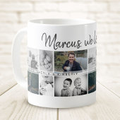 お父さんと子供と家族のパパ写真コラージュ コーヒーマグカップ