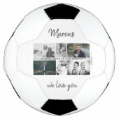 お父さんと子供と家族のパパ写真コラージュ サッカーボール (正面)