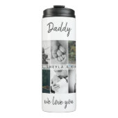 お父さんと子供と家族のパパ写真コラージュ タンブラー (正面)