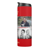 お父さんと子供と家族のパパ写真コラージュ タンブラー (回転右)