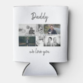 お父さんと子供と家族のパパ写真コラージュ 缶クーラー (正面)